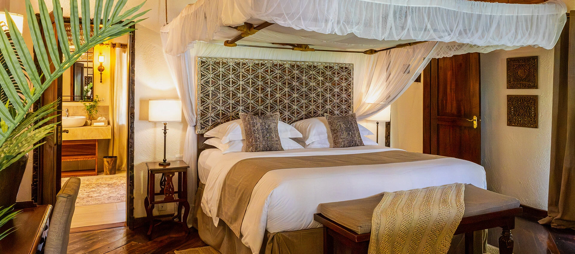 Luxury villa bedroom at The Palms Zanzibar