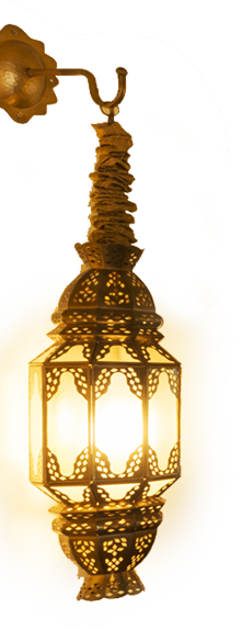 Decorative brass lamp