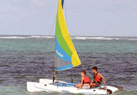 Sailing on calms water in Zanzibar